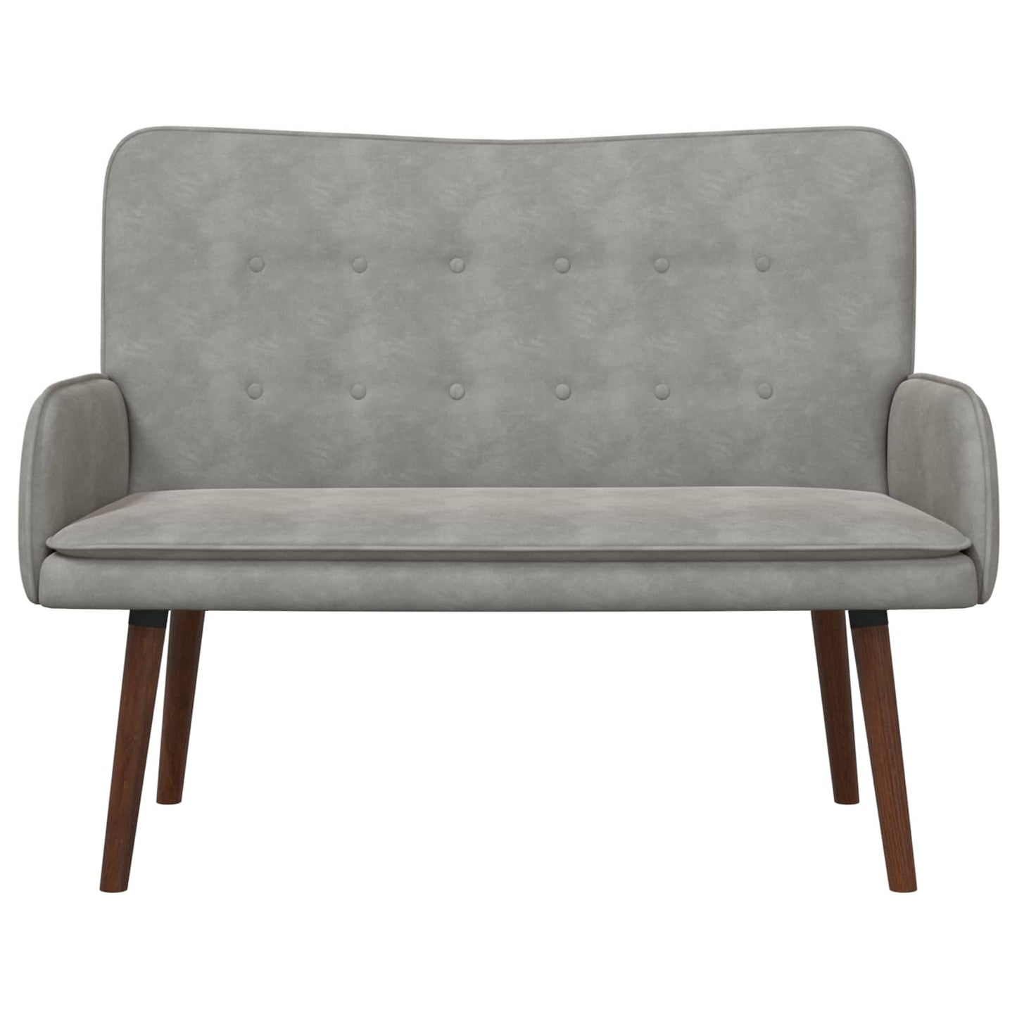 vidaXL Διθέσιος Καναπές Ανοιχτό γκρι 115 x 61 x 87 εκ. Βελούδο