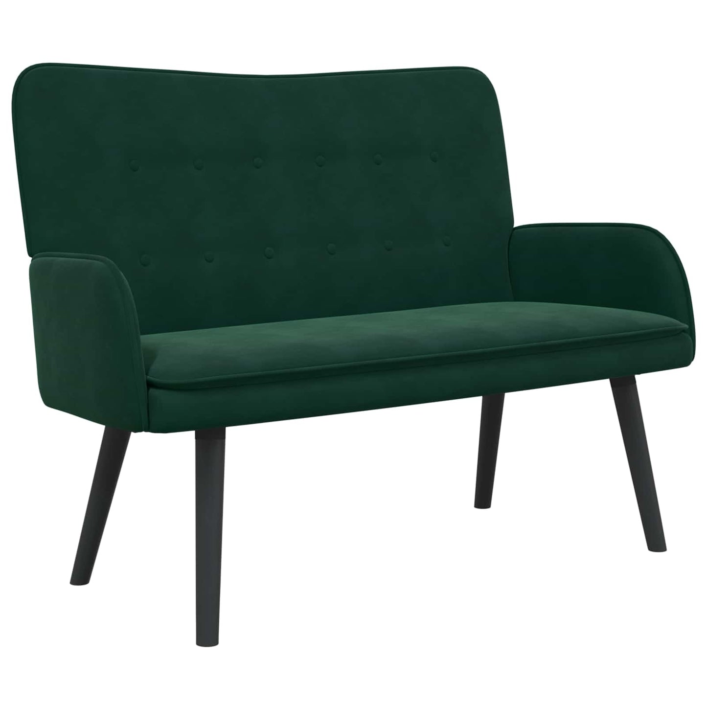 vidaXL Διθέσιος Καναπές Σκούρο Πράσινο 115 x 61 x 87 εκ. Βελούδο