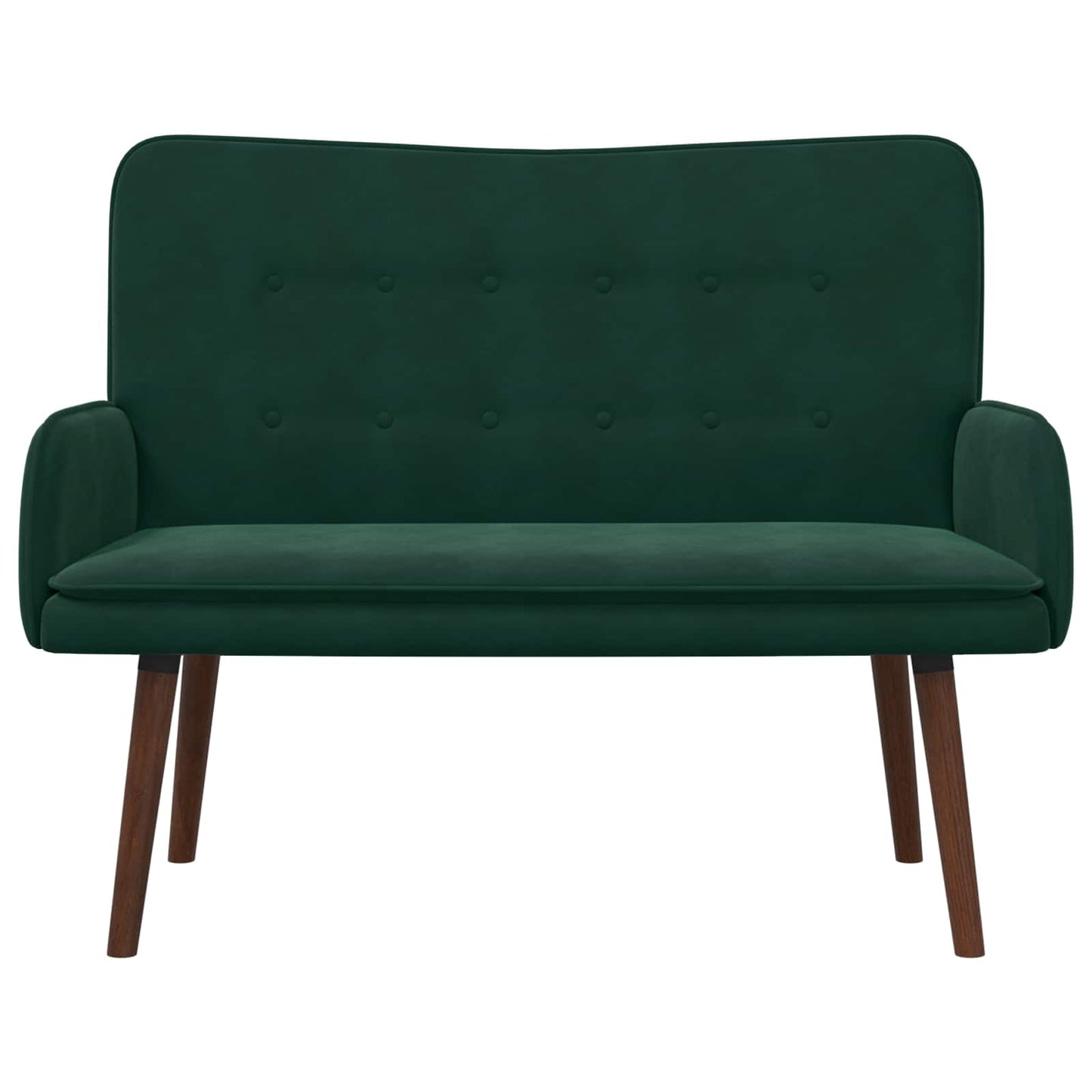 vidaXL Διθέσιος Καναπές Σκούρο Πράσινο 115 x 61 x 87 εκ. Βελούδο