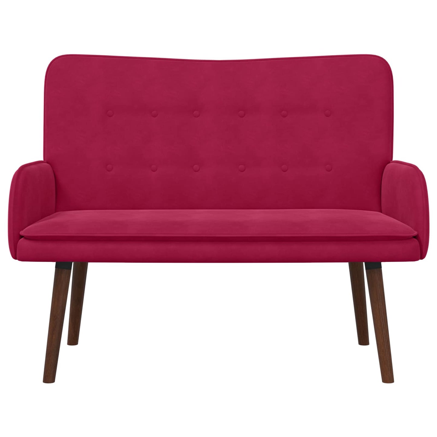 vidaXL Διθέσιος Καναπές Μπορντό 115 x 61 x 87 εκ. Βελούδο