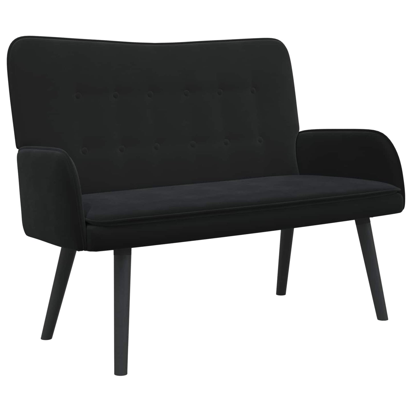 vidaXL Διθέσιος Καναπές Μαύρο 115 x 61 x 87 εκ. Βελούδο