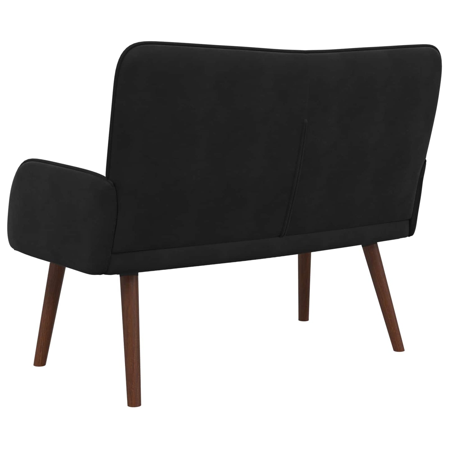 vidaXL Διθέσιος Καναπές Μαύρο 115 x 61 x 87 εκ. Βελούδο
