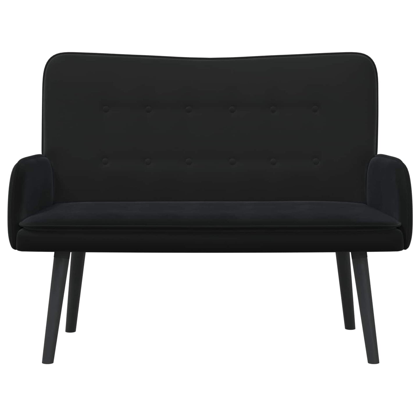 vidaXL Διθέσιος Καναπές Μαύρο 115 x 61 x 87 εκ. Βελούδο