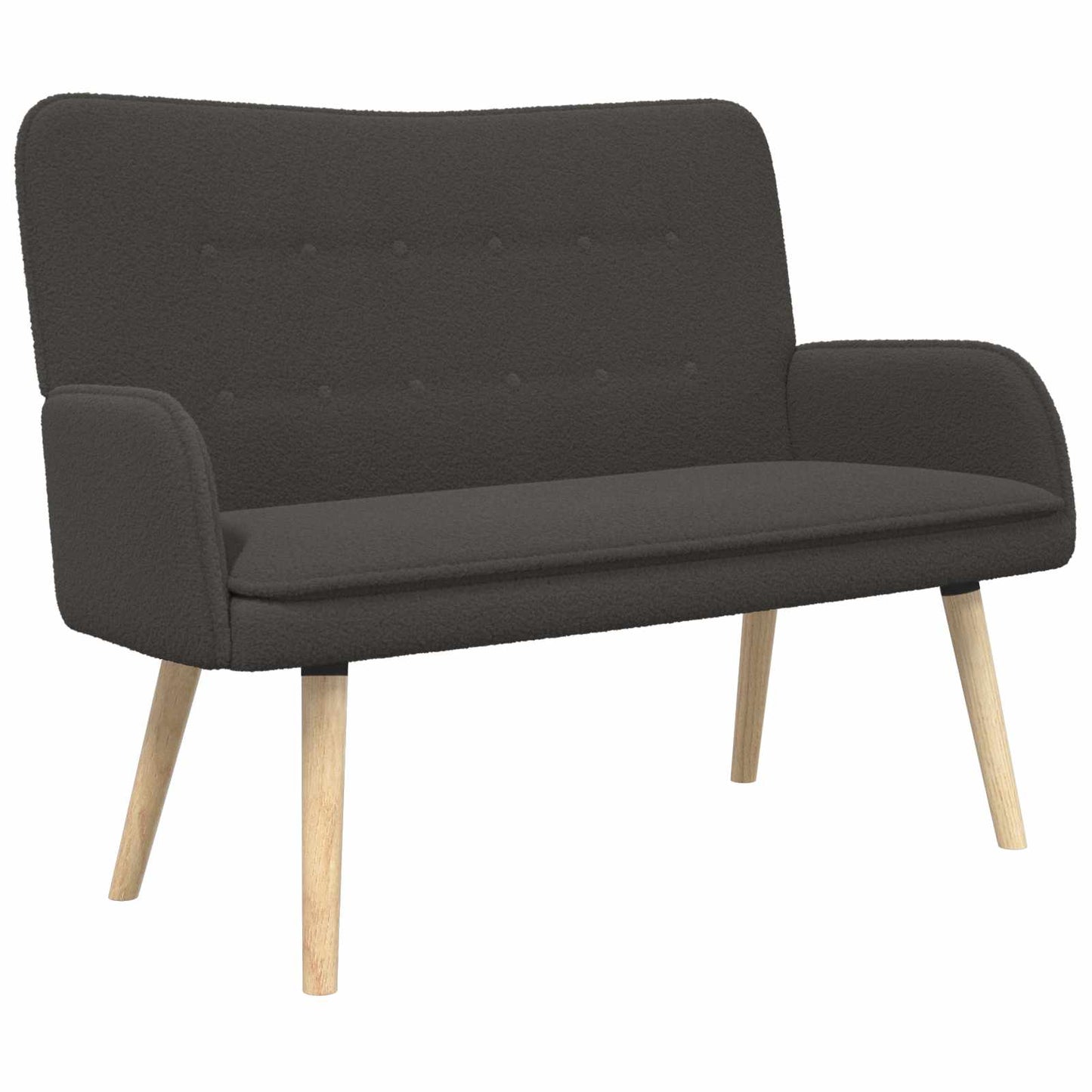 vidaXL Καναπές 2 ατόμων Σκούρο Γκρι 115 x 61 x 87 εκ. Μπουκλέ