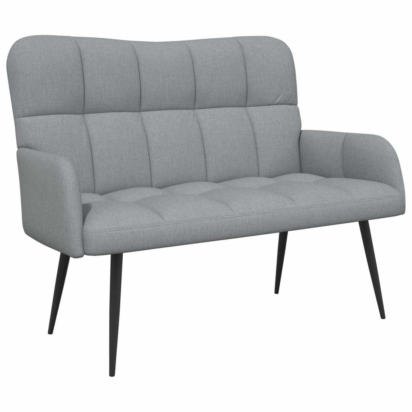 vidaXL Διθέσιος Καναπές Ανοιχτό γκρι 115 x 61 x 87 εκ. ύφασμα