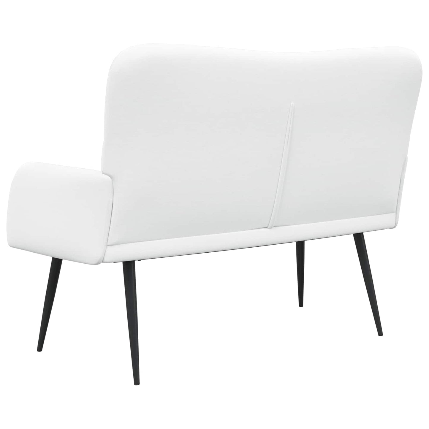 vidaXL Καναπές 2 ατόμων Λευκό 115 x 61 x 87 εκ. Ύφασμα