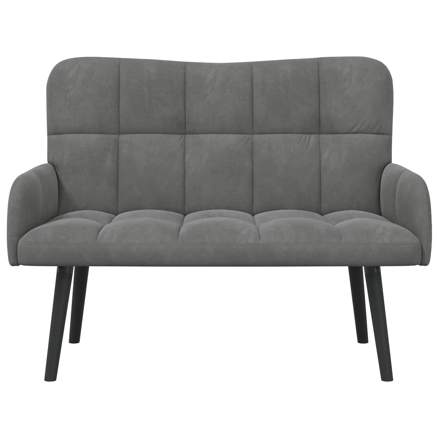 vidaXL Διθέσιος Καναπές Σκούρο Γκρι 115 x 61 x 87 εκ. Βελούδο