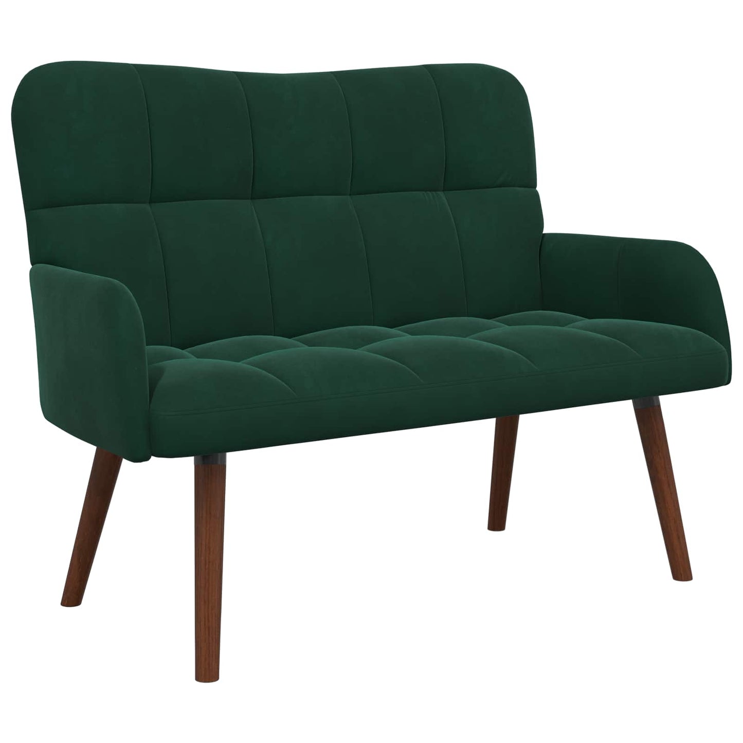 vidaXL Διθέσιος Καναπές Σκούρο Πράσινο 115 x 61 x 87 εκ. Βελούδο