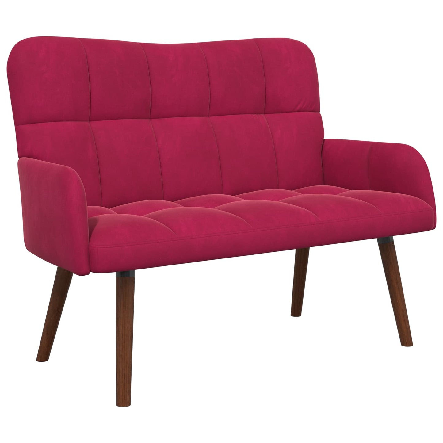 vidaXL Διθέσιος Καναπές Μπορντό 115 x 61 x 87 εκ. Βελούδο