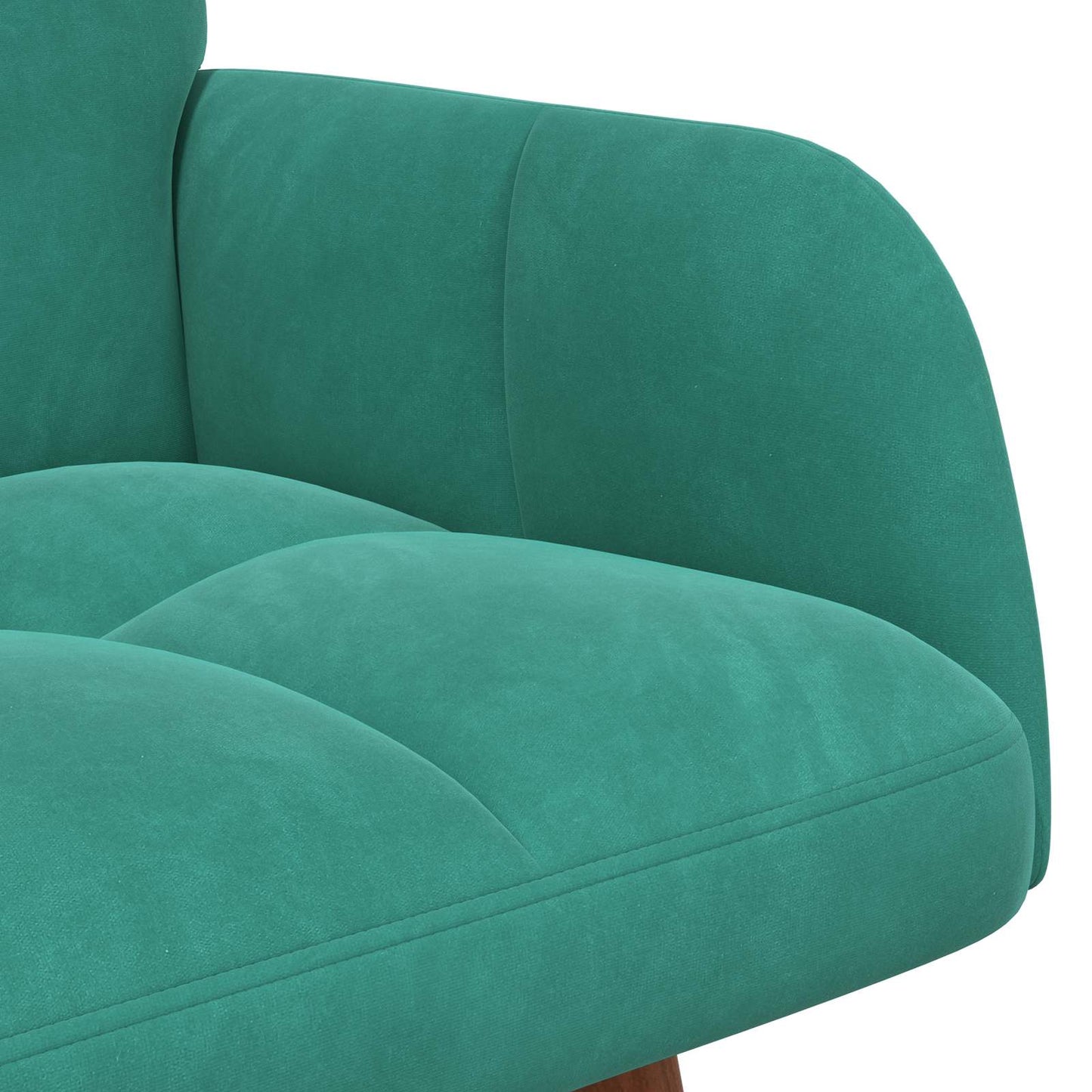 vidaXL Διθέσιος Καναπές Τιρκουάζ 115 x 61 x 87 εκ. Βελούδο