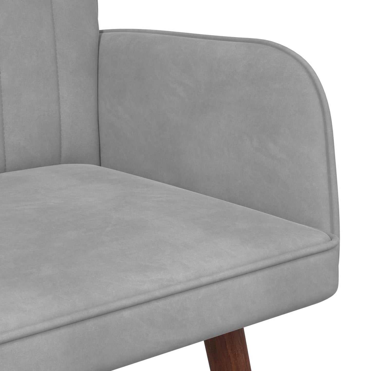 vidaXL Διθέσιος Καναπές Ανοιχτό γκρι 115 x 61 x 87 εκ. Βελούδο