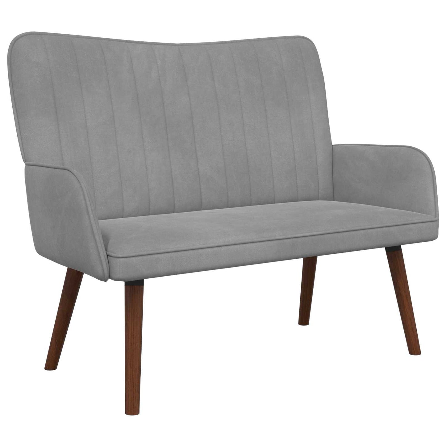 vidaXL Διθέσιος Καναπές Ανοιχτό γκρι 115 x 61 x 87 εκ. Βελούδο