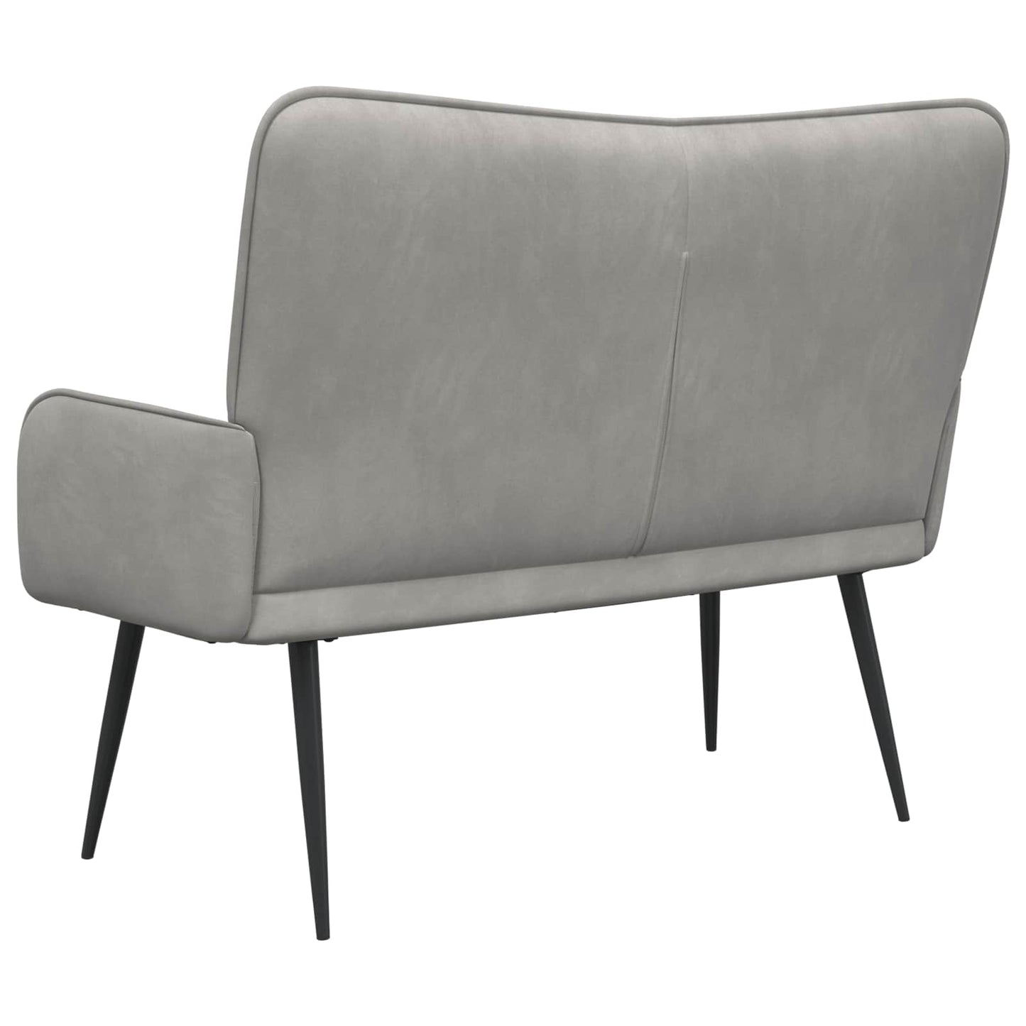 vidaXL Διθέσιος Καναπές Ανοιχτό γκρι 115 x 61 x 87 εκ. Βελούδο