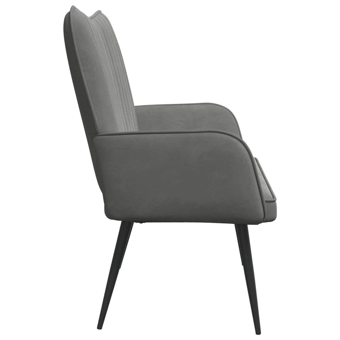 vidaXL Διθέσιος Καναπές Σκούρο Γκρι 115 x 61 x 87 εκ. Βελούδο