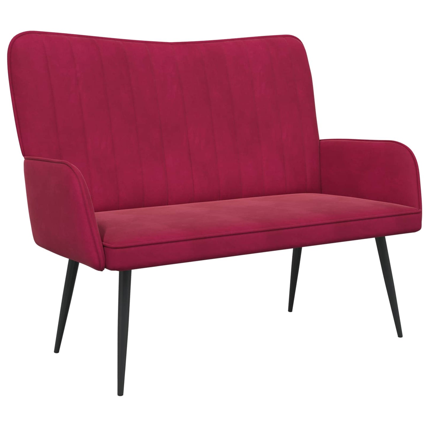 vidaXL Διθέσιος Καναπές Μπορντό 115 x 61 x 87 εκ. Βελούδο