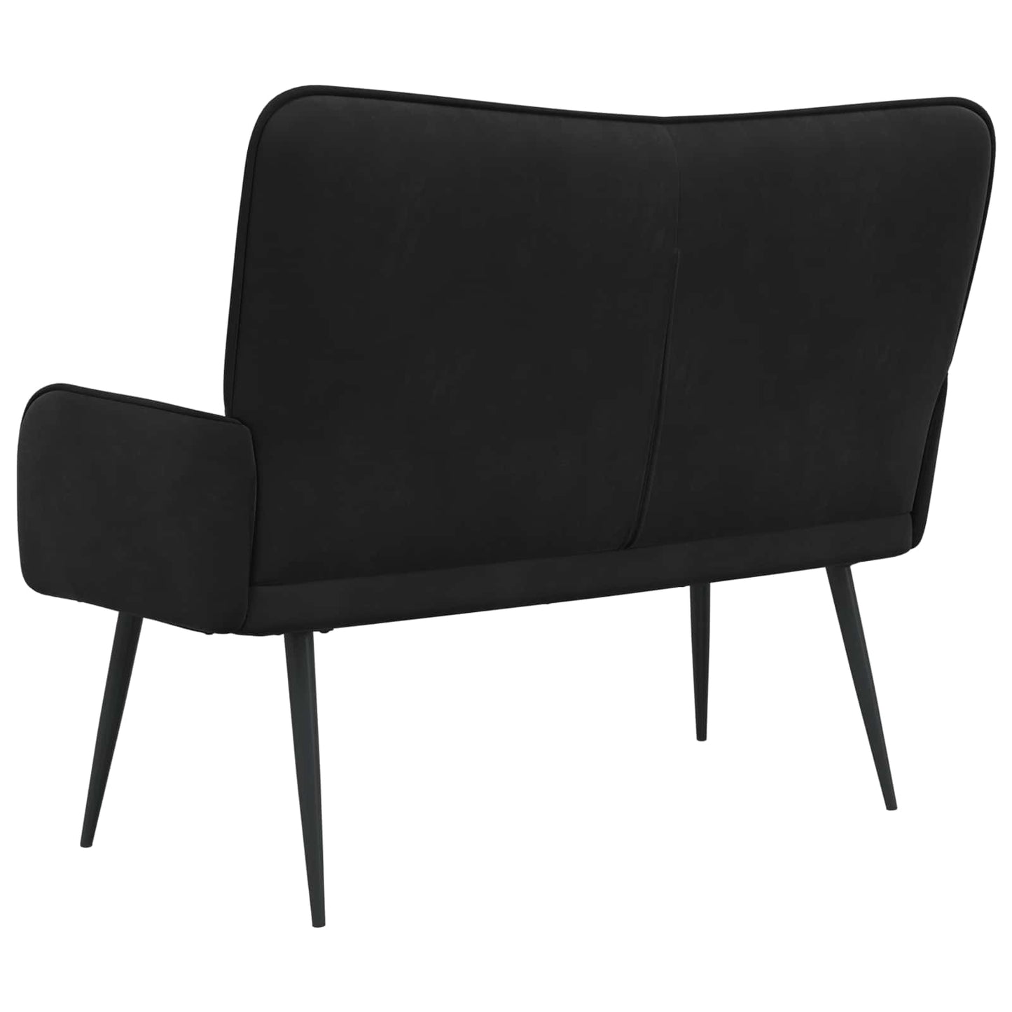 vidaXL Διθέσιος Καναπές Μαύρο 115 x 61 x 87 εκ. Βελούδο