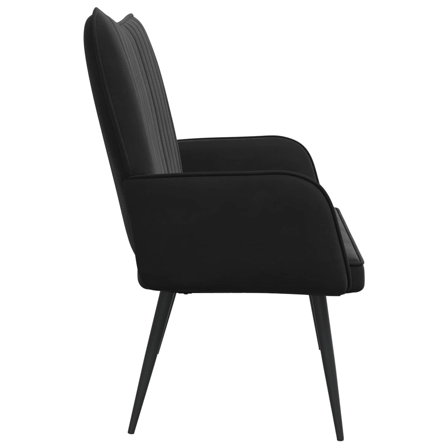 vidaXL Διθέσιος Καναπές Μαύρο 115 x 61 x 87 εκ. Βελούδο