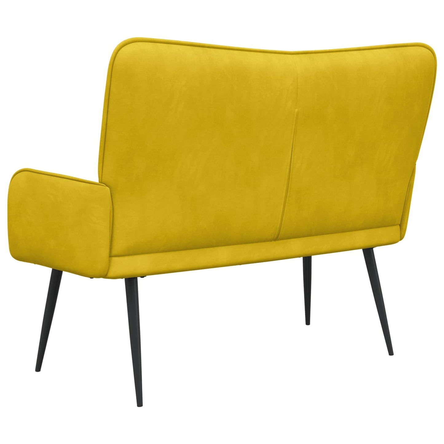 vidaXL Διθέσιος Καναπές Κίτρινο 115 x 61 x 87 εκ. Βελούδο