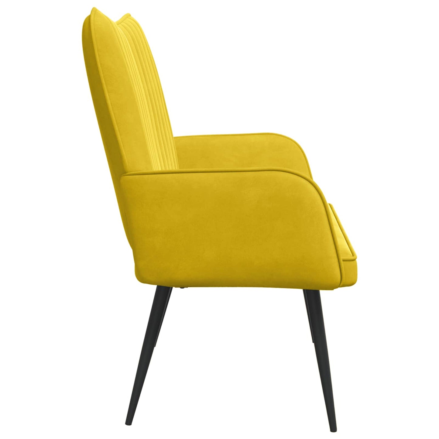 vidaXL Διθέσιος Καναπές Κίτρινο 115 x 61 x 87 εκ. Βελούδο