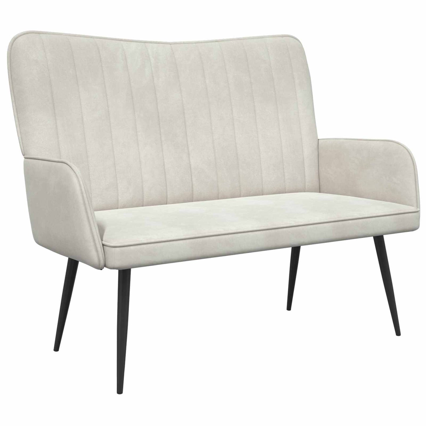 vidaXL Διθέσιος Καναπές Κρεμ 115 x 61 x 87 εκ. Βελούδο