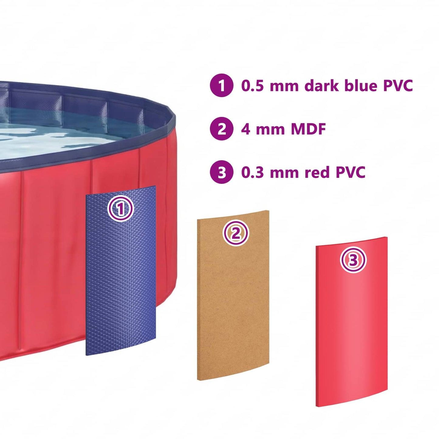 vidaXL Πισίνα για Παιδιά Ø200 x 30 cm Γύρος για Παιδί για Κόκκινο