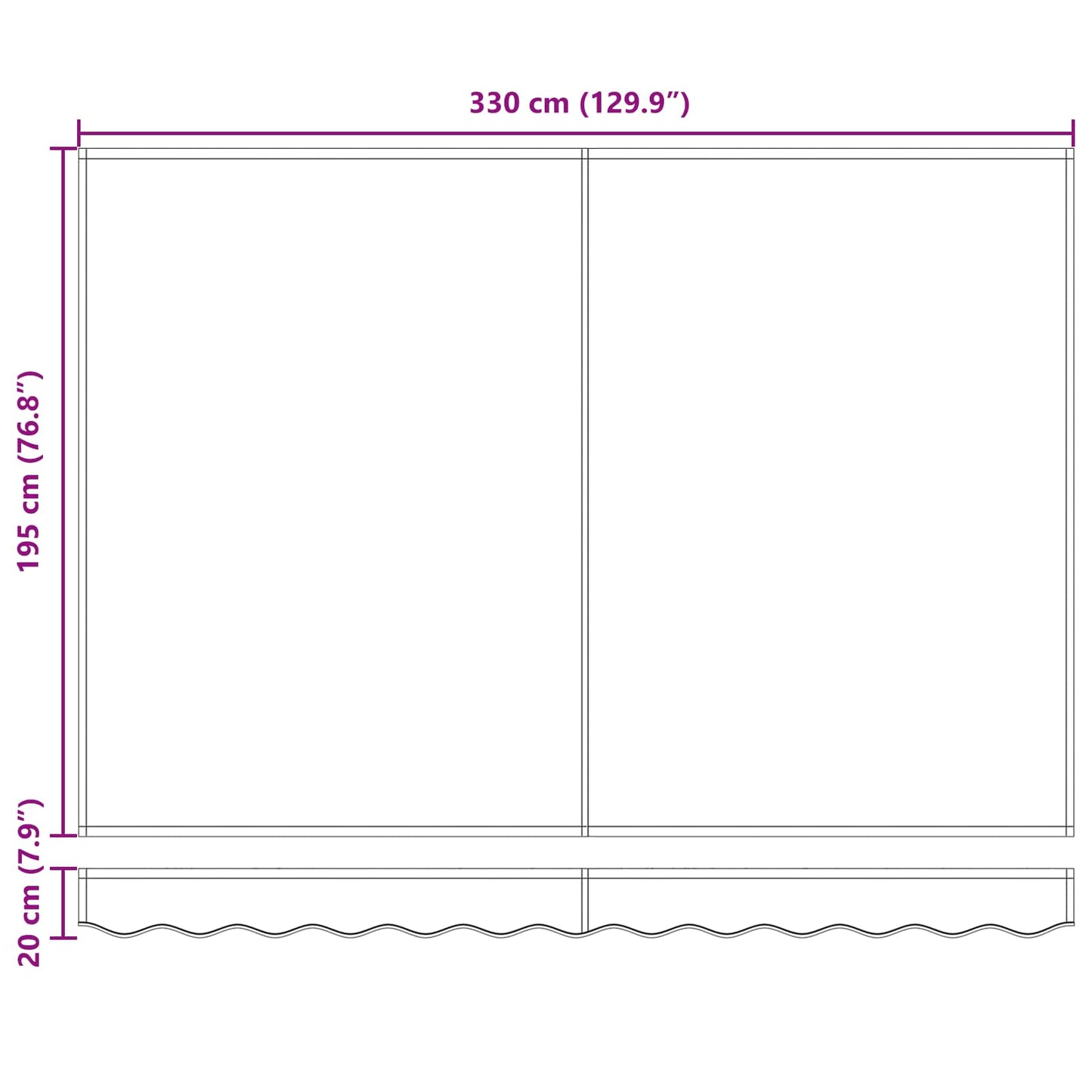 vidaXL Αναδιπλούμενη τέντα Μπεζ 3,5 x 2 m