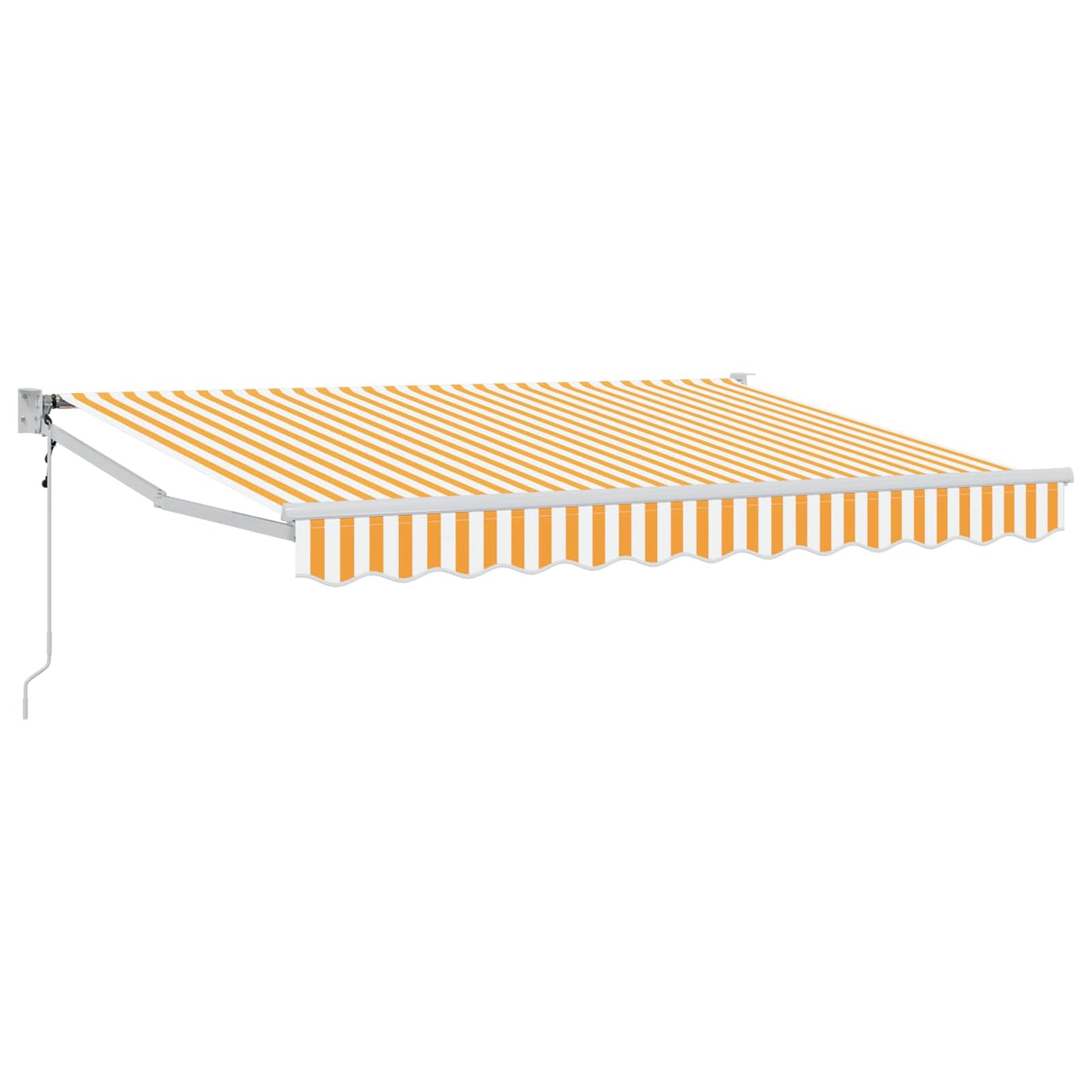 vidaXL Electric Awning 3,5 x 2 m Κίτρινο και λευκό ριγέ 100% Polyester
