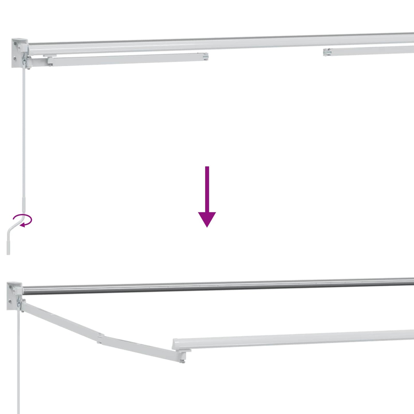 vidaXL Χειροκίνητη αναδιπλούμενη τέντα με LED 4,5 x 3 μ