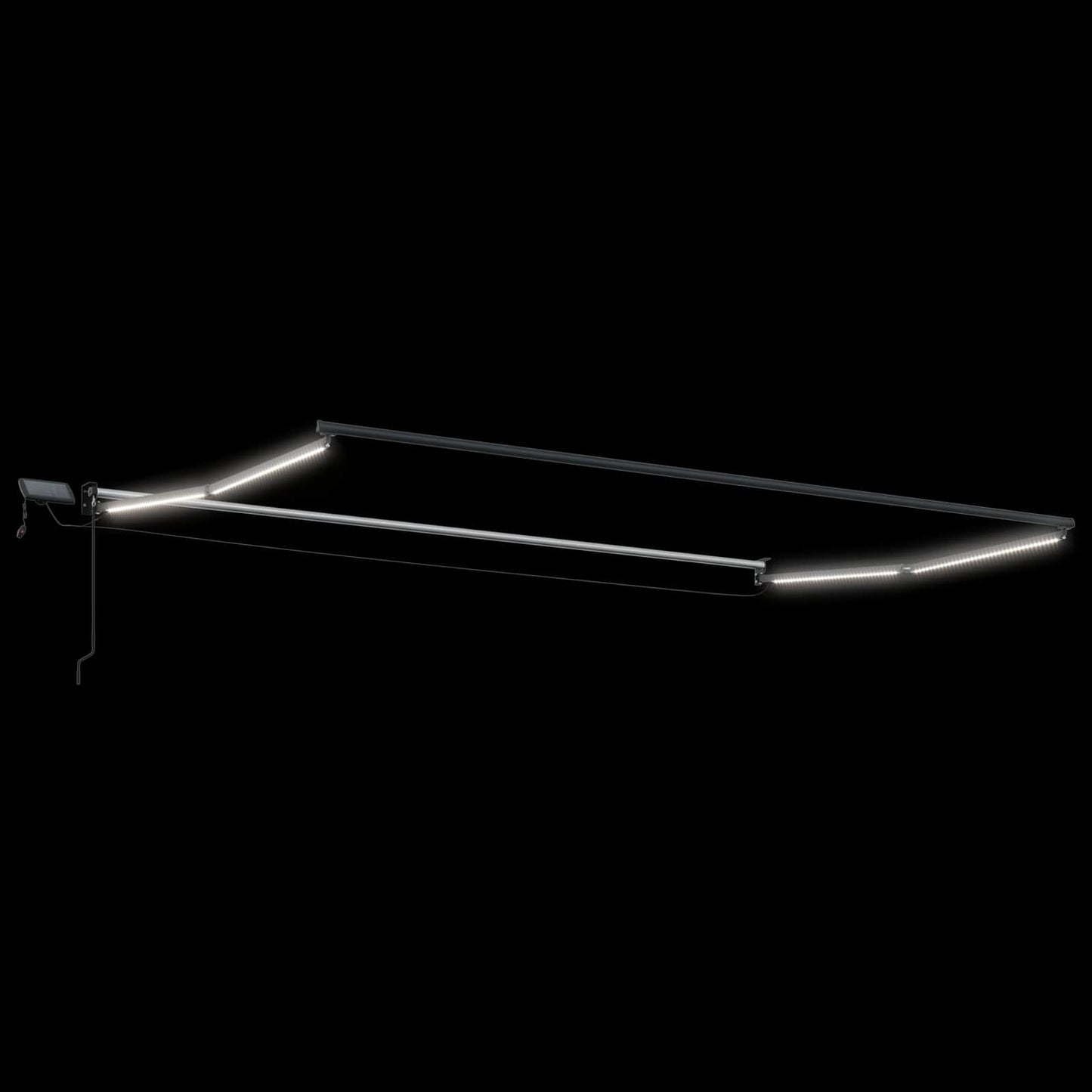 vidaXL Χειροκίνητη αναδιπλούμενη τέντα με LED 4 x 3 μ