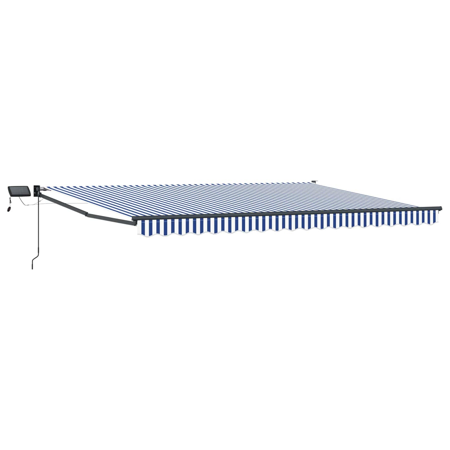 vidaXL Χειροκίνητη αναδιπλούμενη τέντα με LED 4,5 x 3 μ