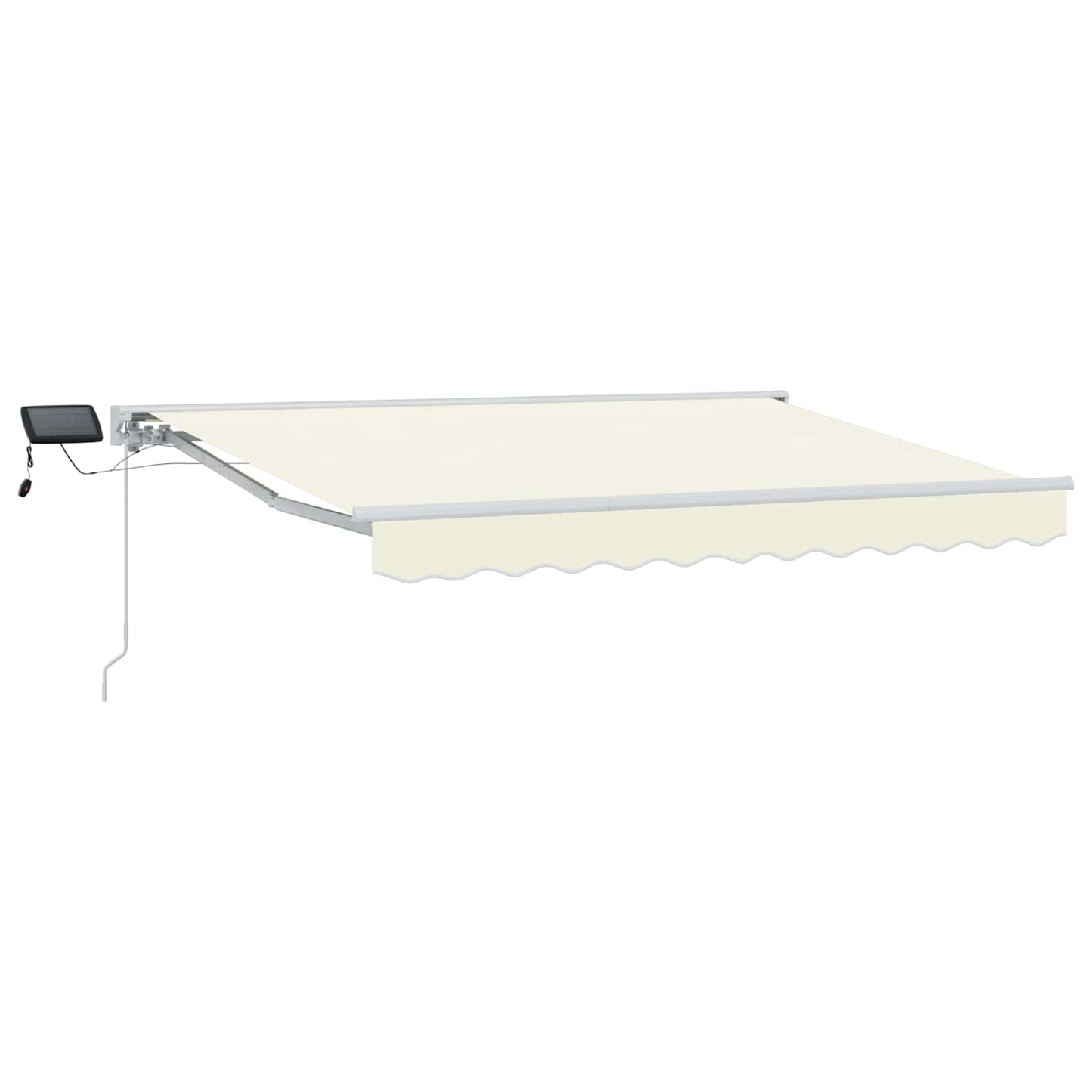 vidaXL Χειροκίνητο πλαίσιο τέντας με LED Κρεμ 2,5 x 2 m