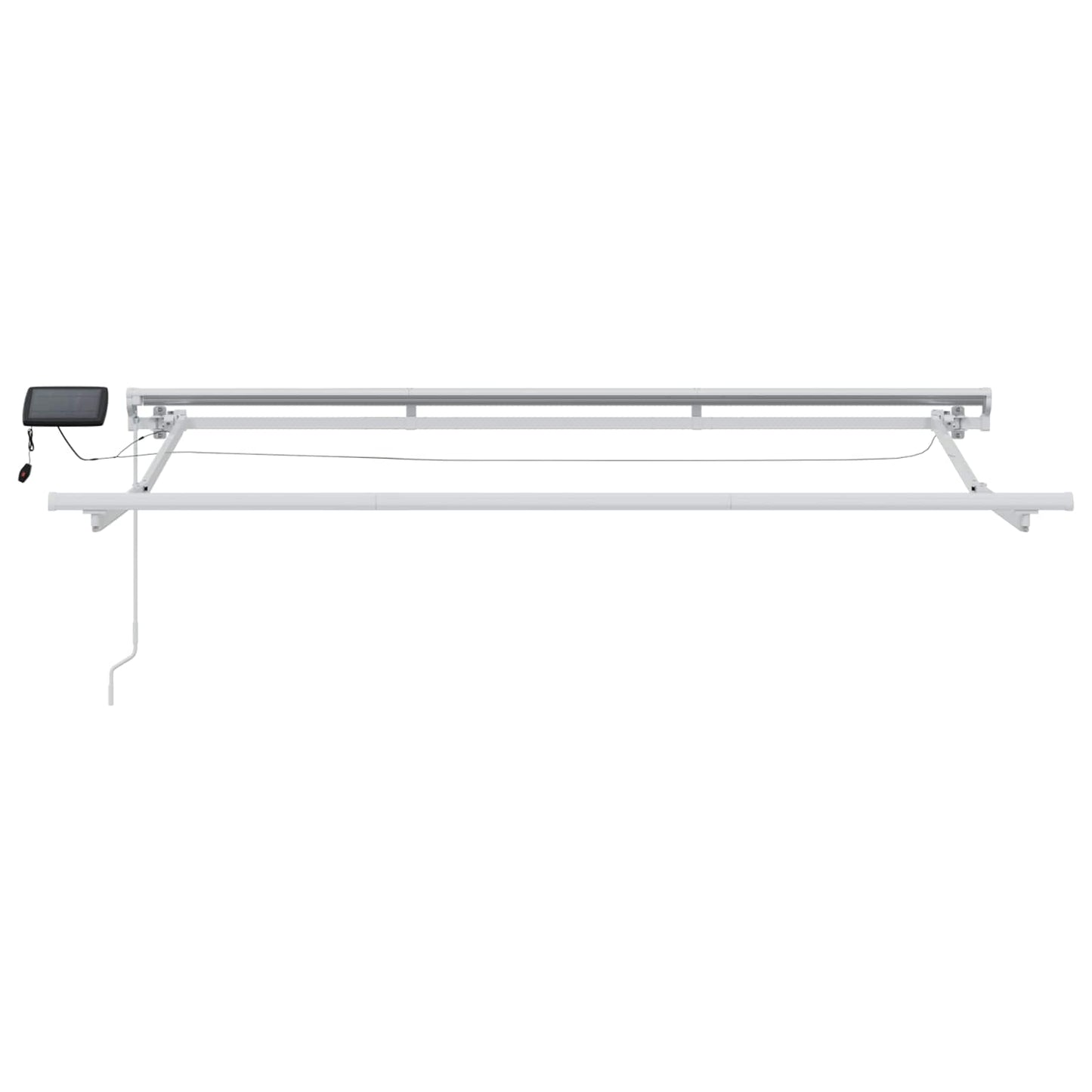 vidaXL Χειροκίνητο πλαίσιο τέντας με LED Μπεζ και Λευκό 3,5 x 2 m