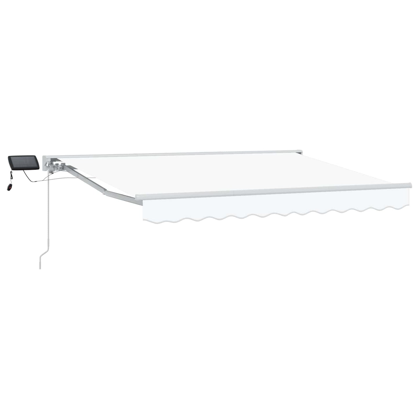 vidaXL Χειροκίνητο πλαίσιο τέντας με LED Λευκός 3,5 x 2,5 μ