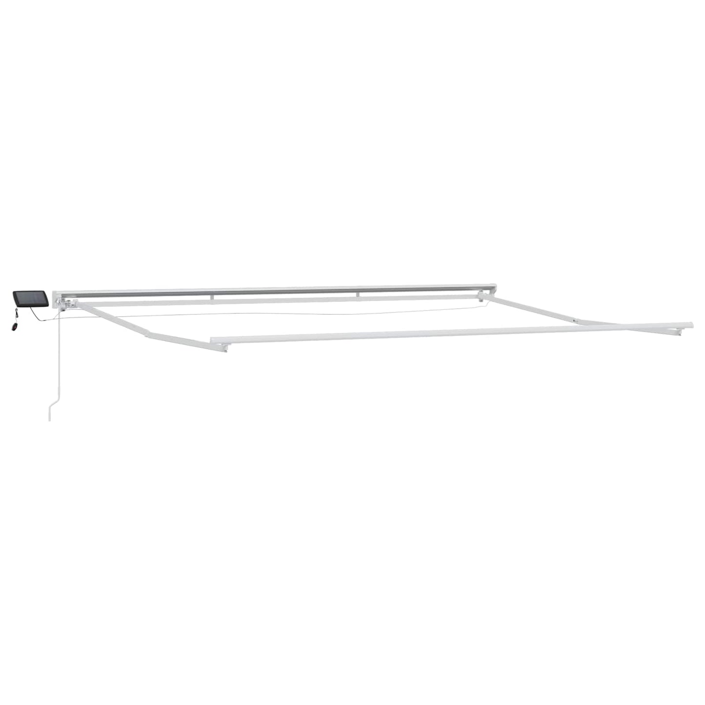 vidaXL Χειροκίνητο πλαίσιο τέντας με LED Γκρι και Λευκό 4 x 3 μ