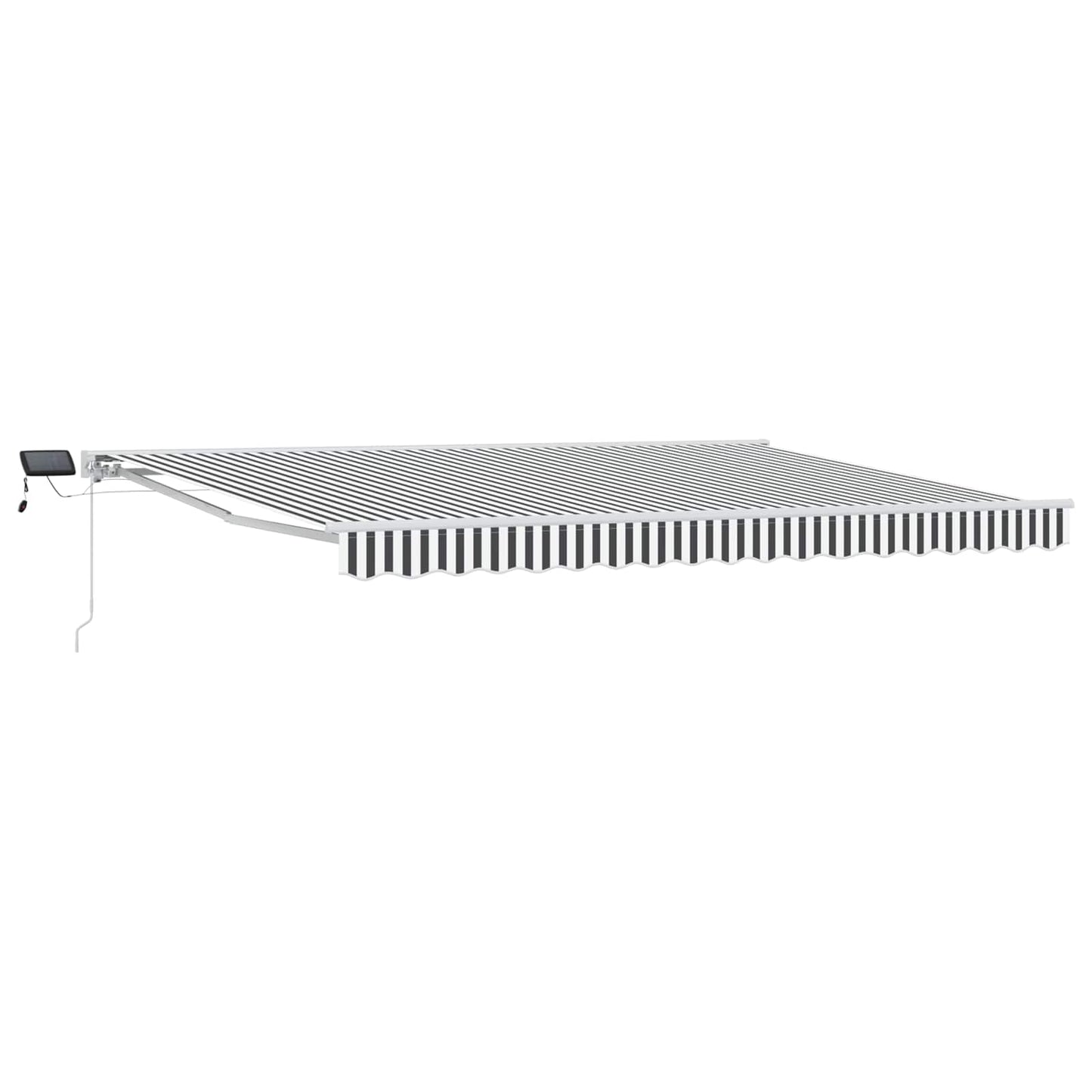 vidaXL Χειροκίνητο πλαίσιο τέντας με LED Γκρι και Λευκό 4 x 3,5 μ