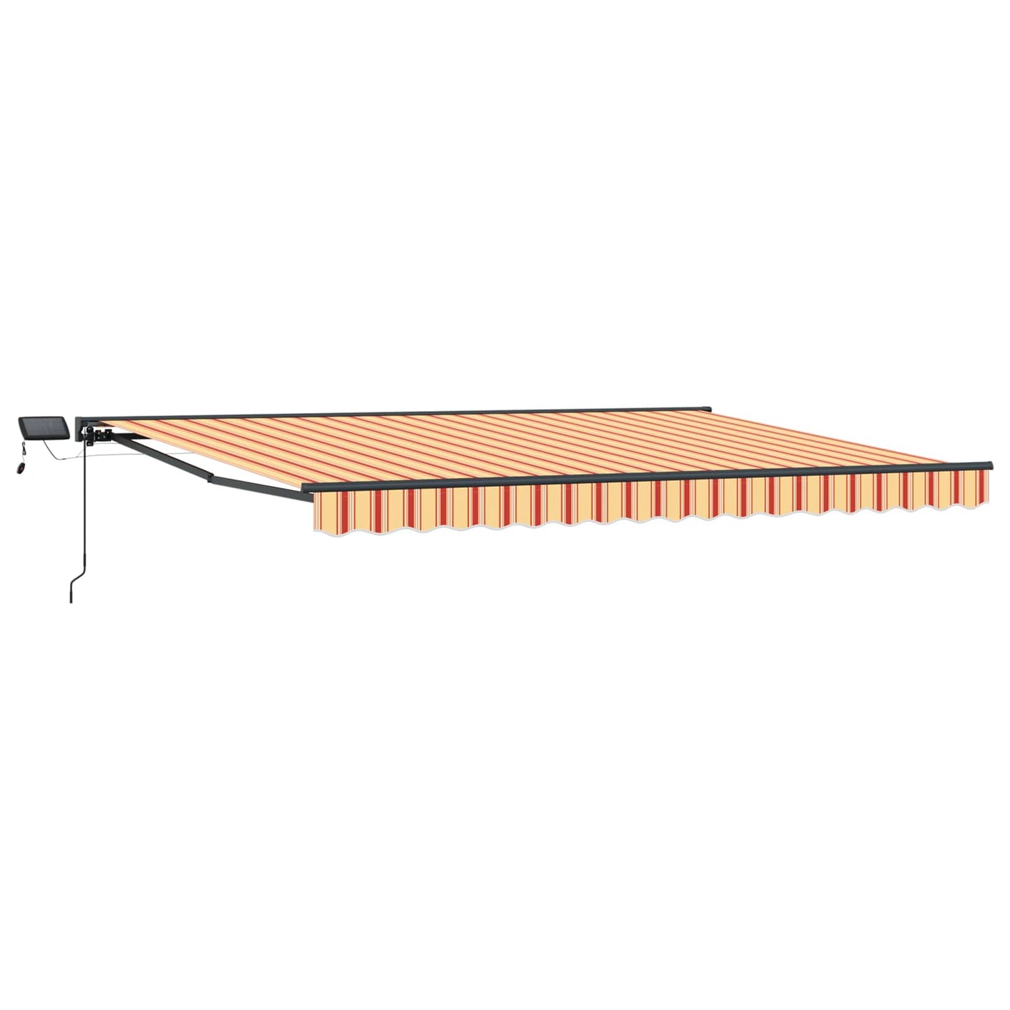 vidaXL Χειροκίνητη τέντα με ηλιακό LED 4,5 x 3,5 m