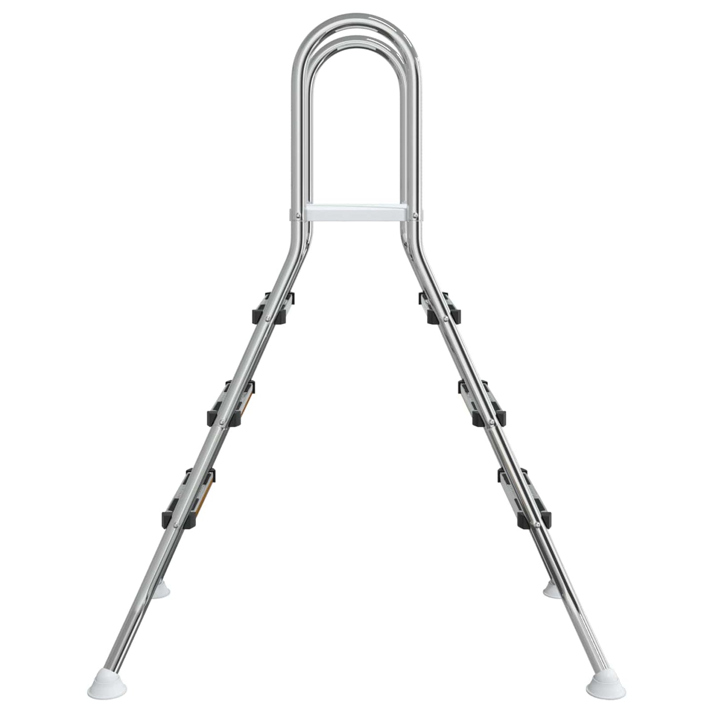 vidaXL Σκάλα πισίνας πάνω από το έδαφος 100 cm 3-Step Ασημί