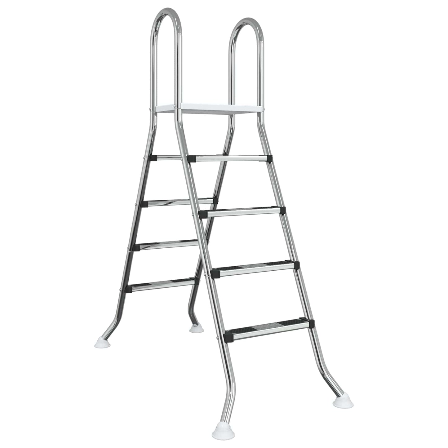 vidaXL Σκάλα πισίνας πάνω από το έδαφος 195 x 150 cm 4-Βήμα
