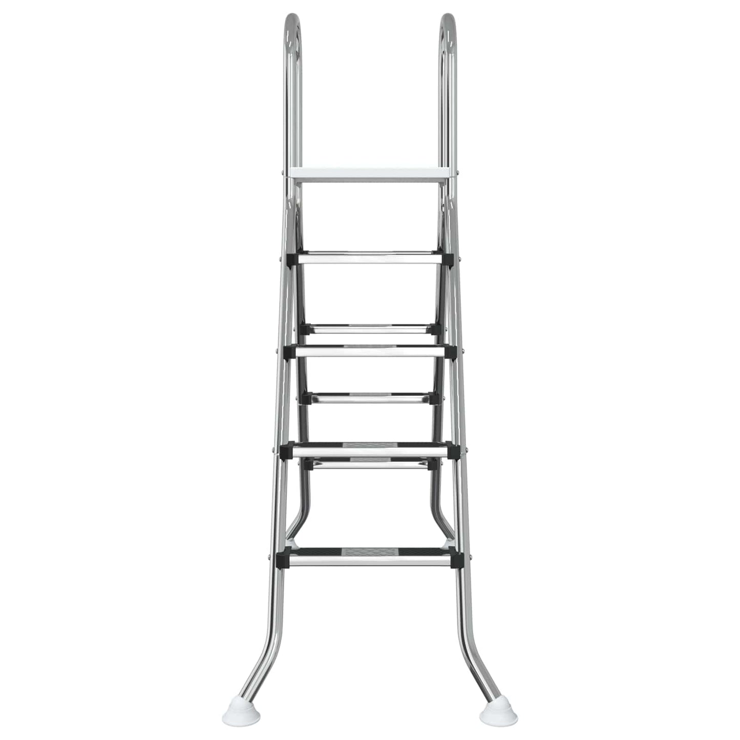 vidaXL Σκάλα πισίνας πάνω από το έδαφος 195 x 150 cm 4-Βήμα