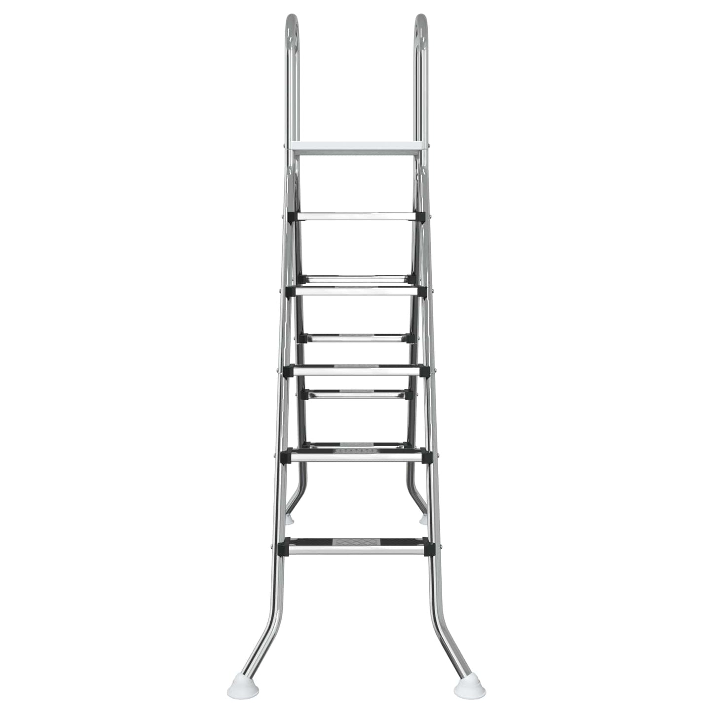 vidaXL Σκάλα πισίνας πάνω από το έδαφος 224 x 175 cm 5-Βήμα