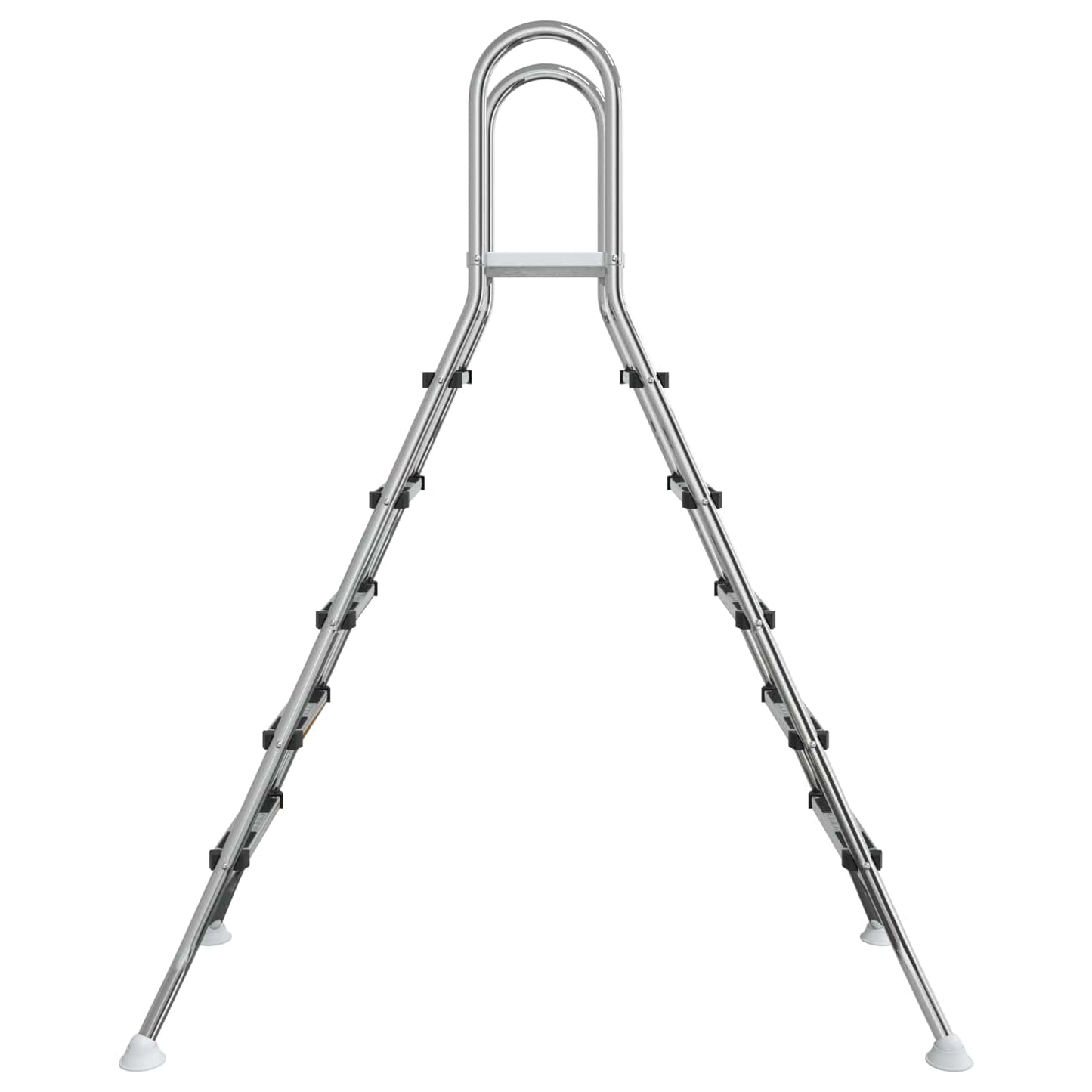vidaXL Σκάλα πισίνας πάνω από το έδαφος 224 x 175 cm 5-Βήμα