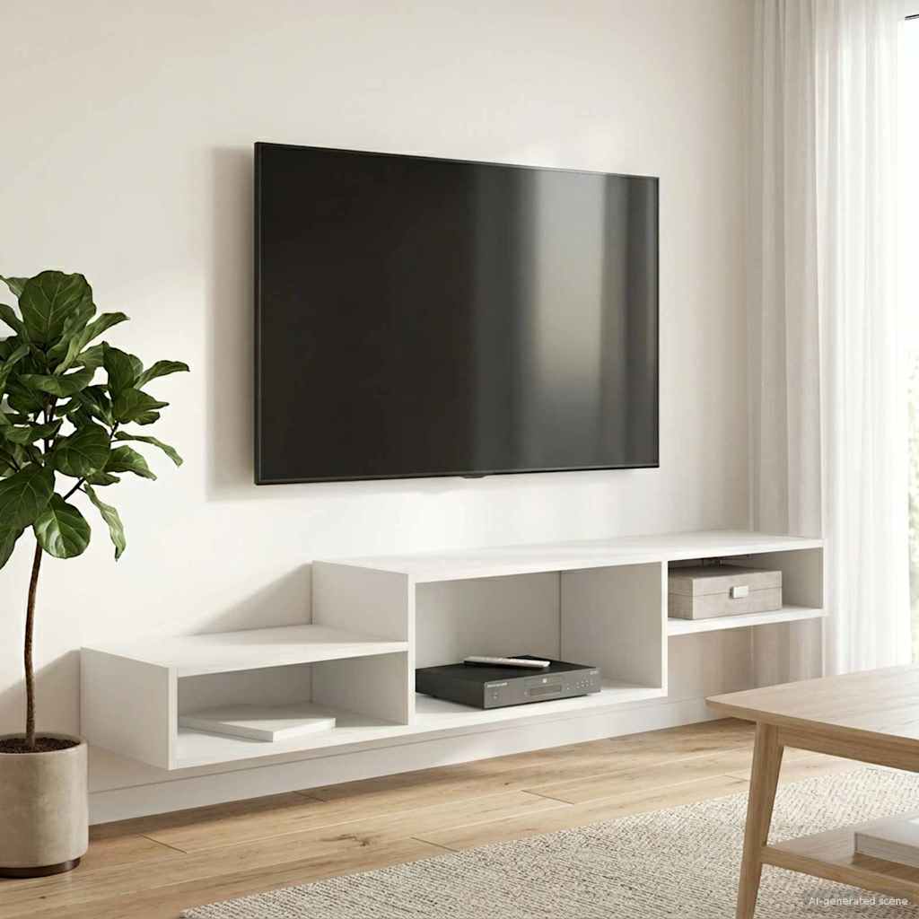 vidaXL Κρεμαστός θρανίο τηλεόρασης Επιτοίχιο Παλαιωμένο ξύλο