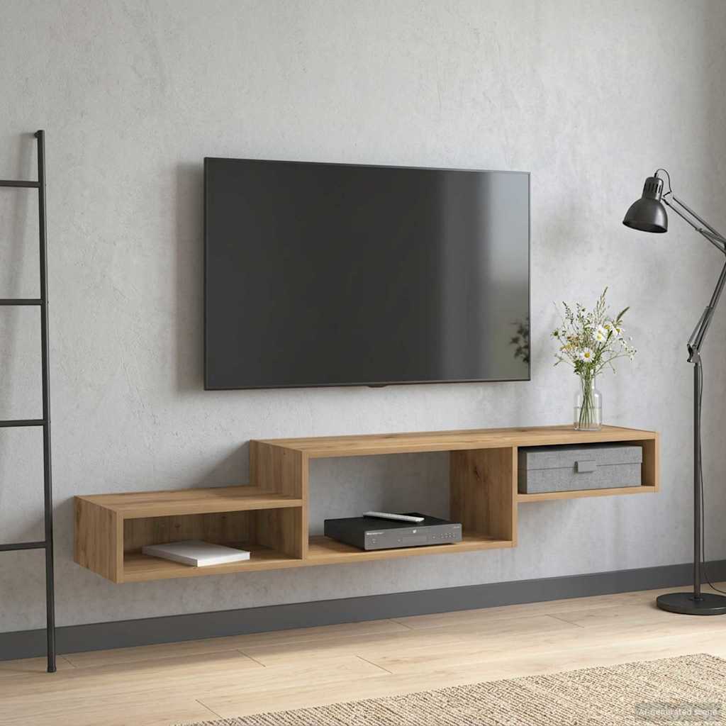 vidaXL Κρεμαστός θρανίο τηλεόρασης Επιτοίχιο Artisan Δρυς
