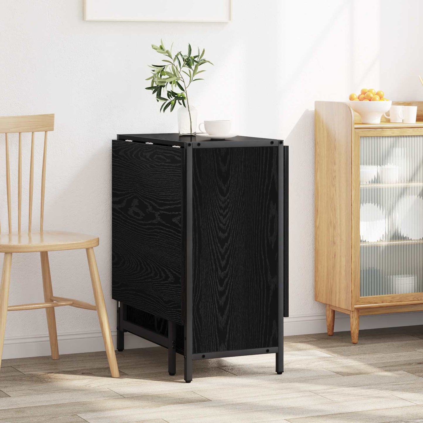 vidaXL Τραπέζι φαγητού 144 x 60 x 75 εκ. Επεξεργασμένο Ξύλο Μαύρη Δρυς