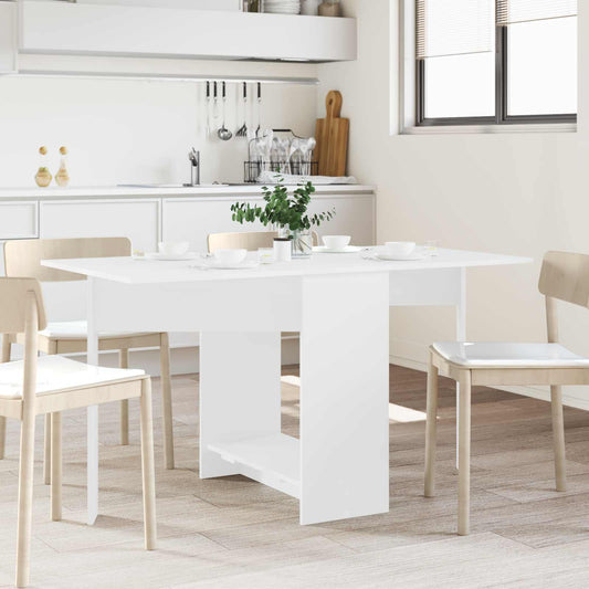 vidaXL Τραπέζι φαγητού 138 x 70 x 73,5 εκ Επεξεργασμένο Ξύλο Λευκό
