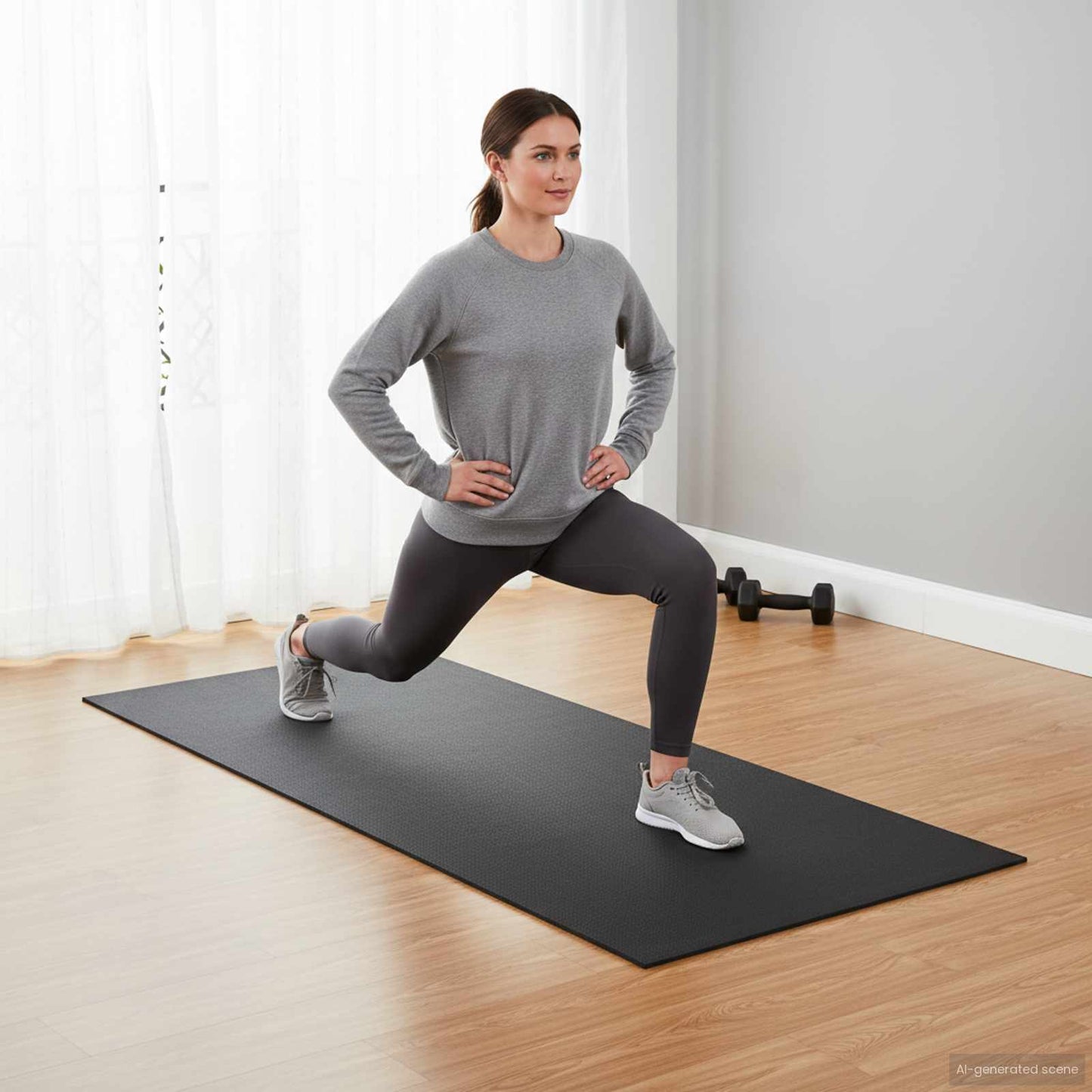 vidaXL Ματ Προστασίας Αθλητισμού Μαύρο 150 x 75 x 0,6 εκ PVC