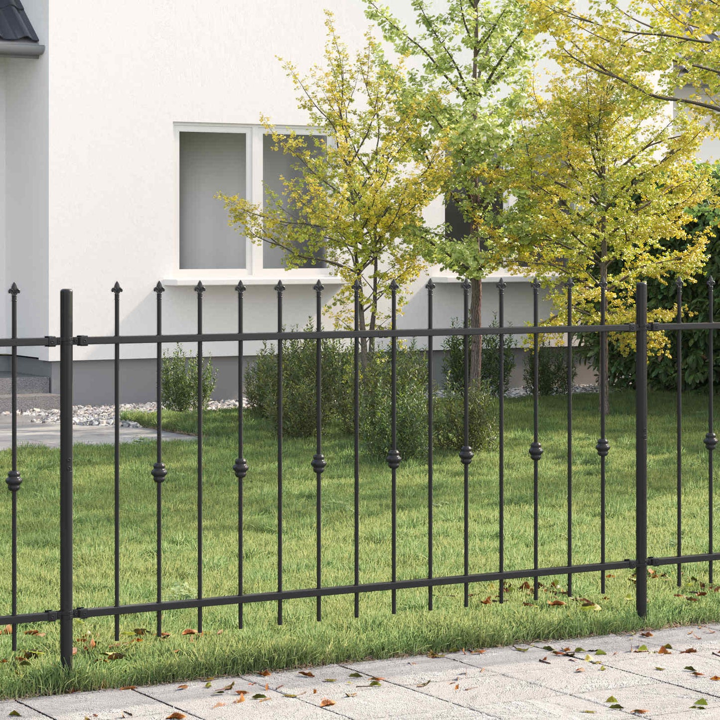 vidaXL Φράχτης με Σπίθες Μαύρο 200 x 150 cm