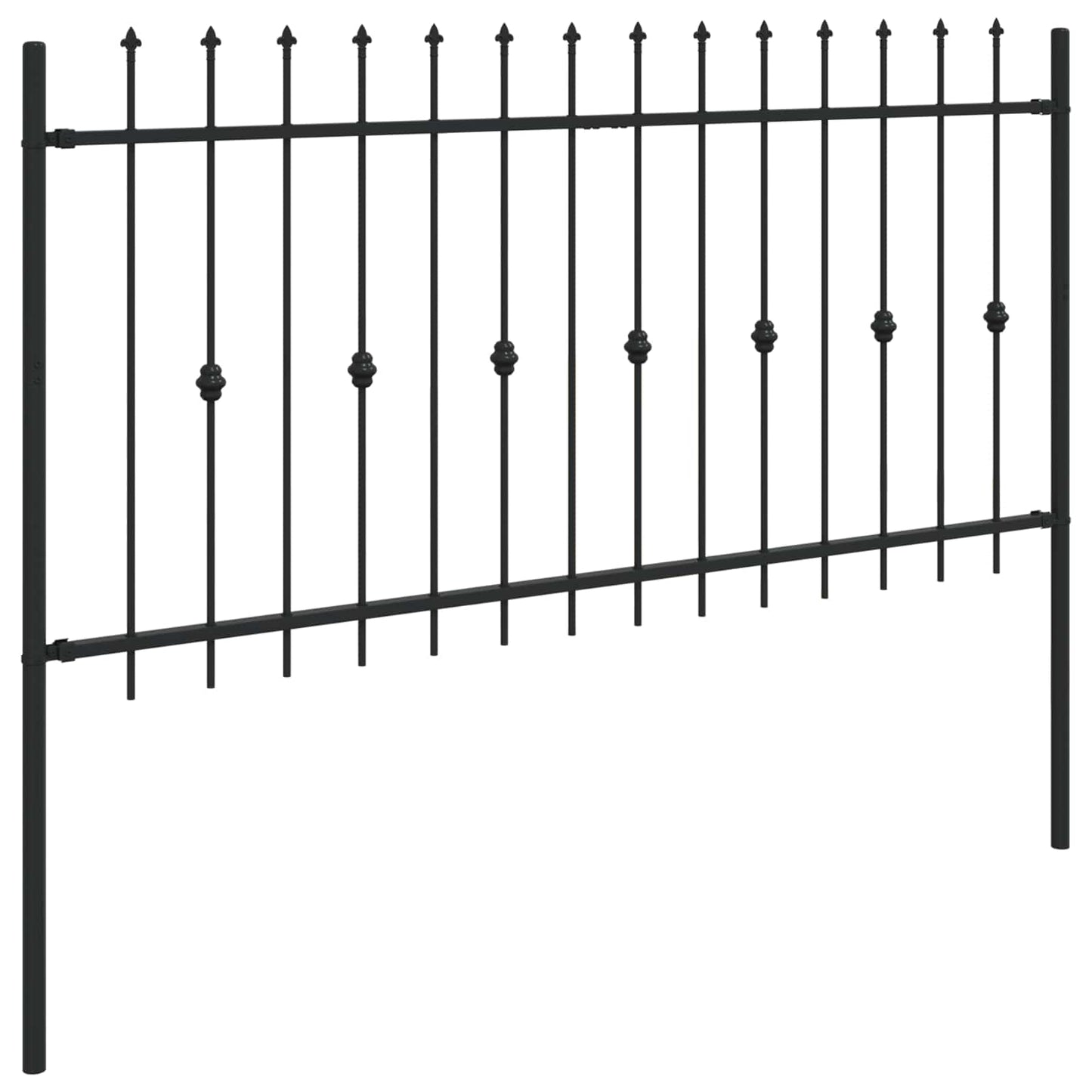 vidaXL Φράχτης με Σπίθες Μαύρο 200 x 150 cm