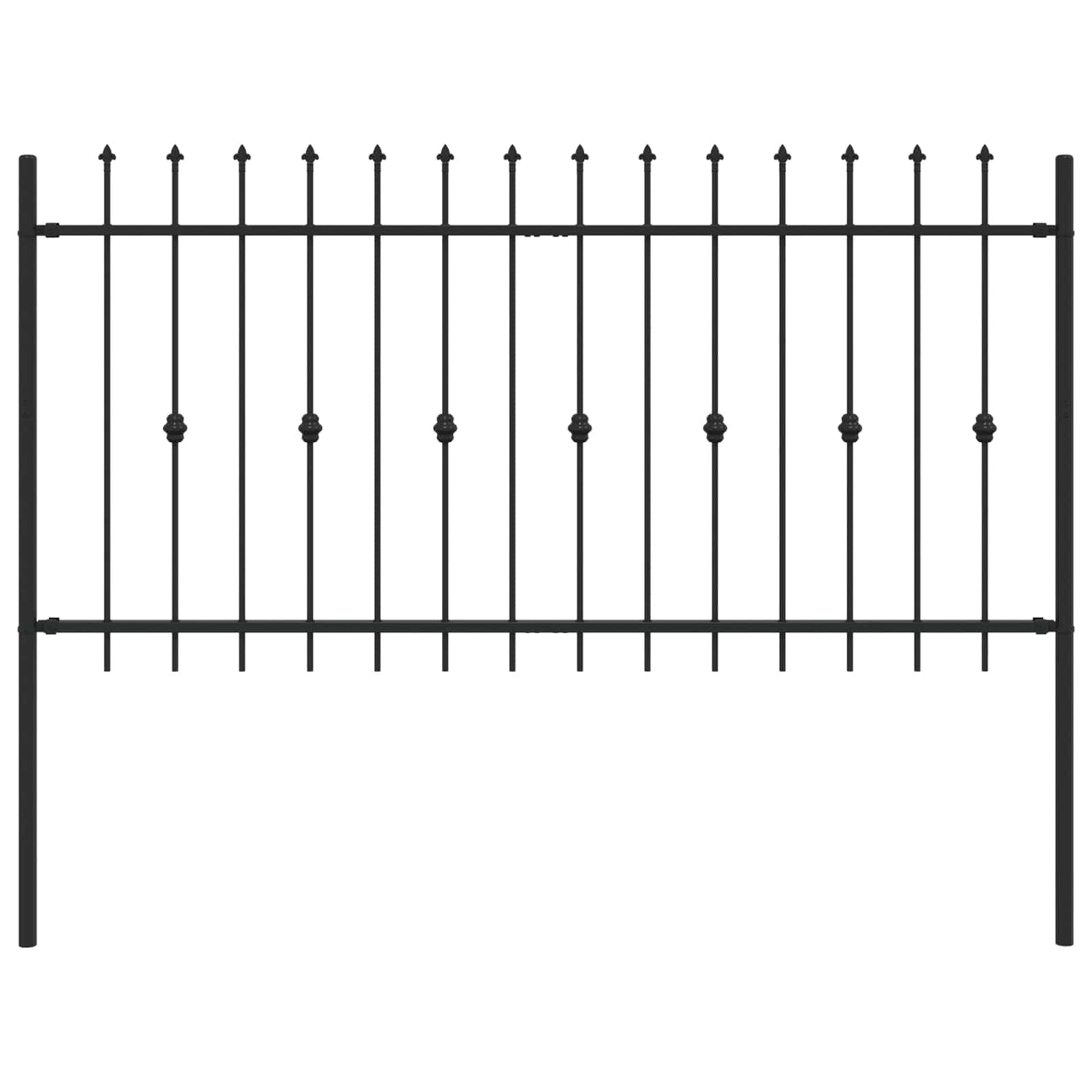 vidaXL Φράχτης με Σπίθες Μαύρο 200 x 150 cm
