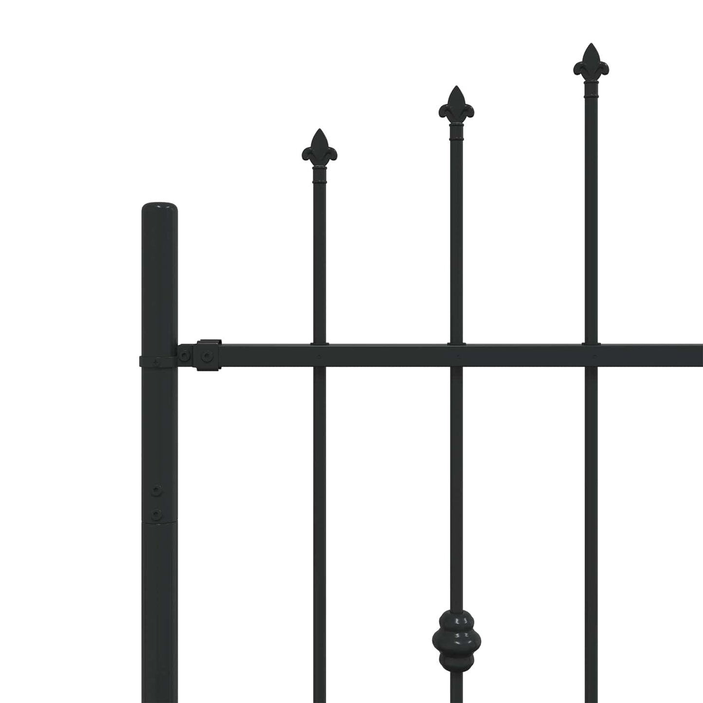 vidaXL Φράχτης με Σπίθες Μαύρο 200 x 130 εκ
